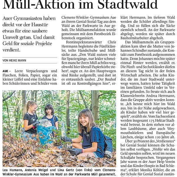 Müll-Aktion im Stadtwald - 05.07.2019