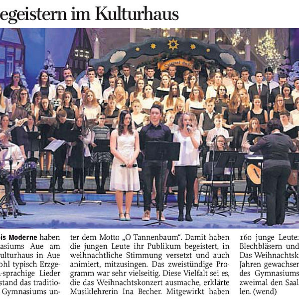 160 Schüler begeistern im Kulturhaus - 15.12.2017